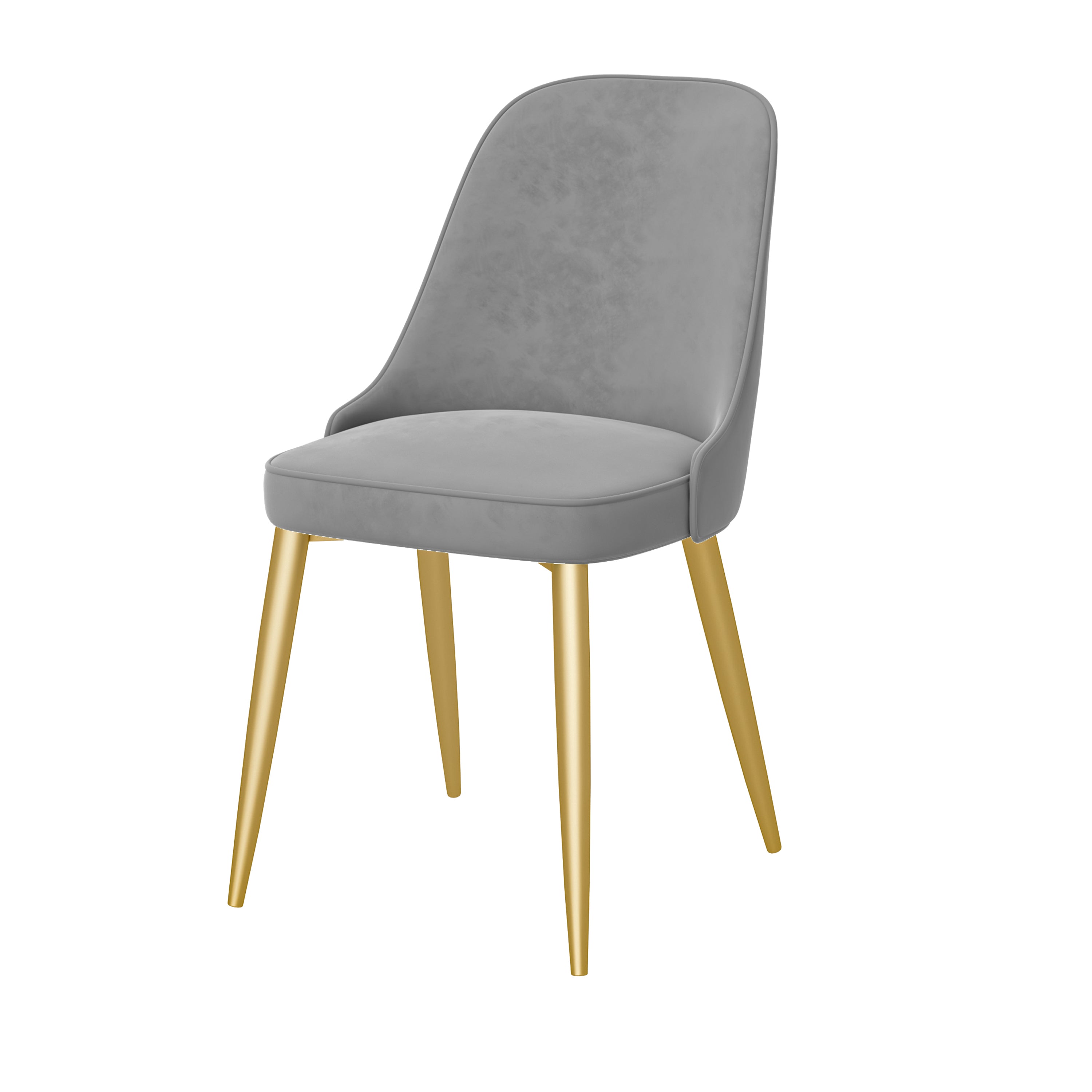 Chaise de salle à manger à dossier solide mental moderne, chaise de cuisine dorée à manger