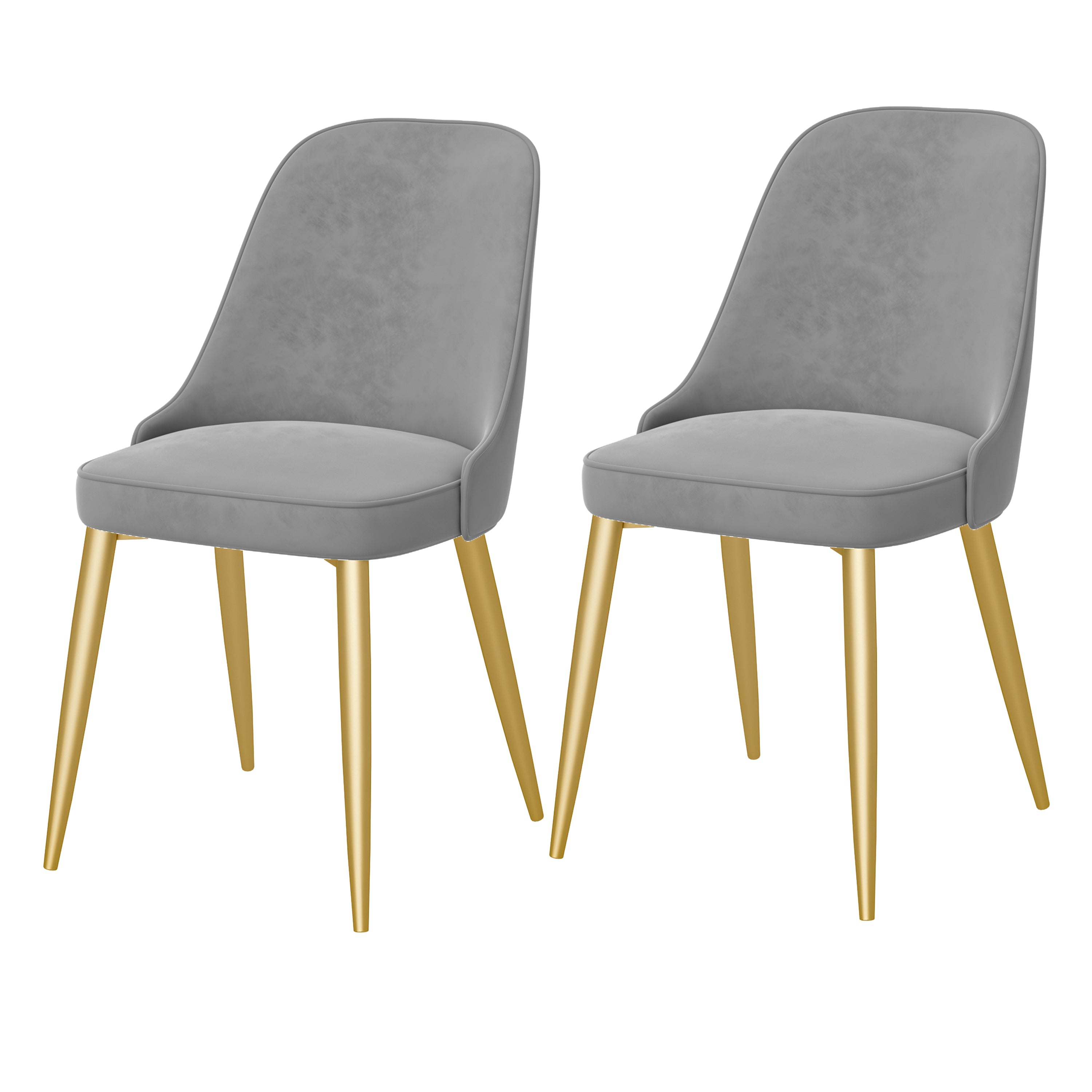 Chaise de salle à manger à dossier solide mental moderne, chaise de cuisine dorée à manger