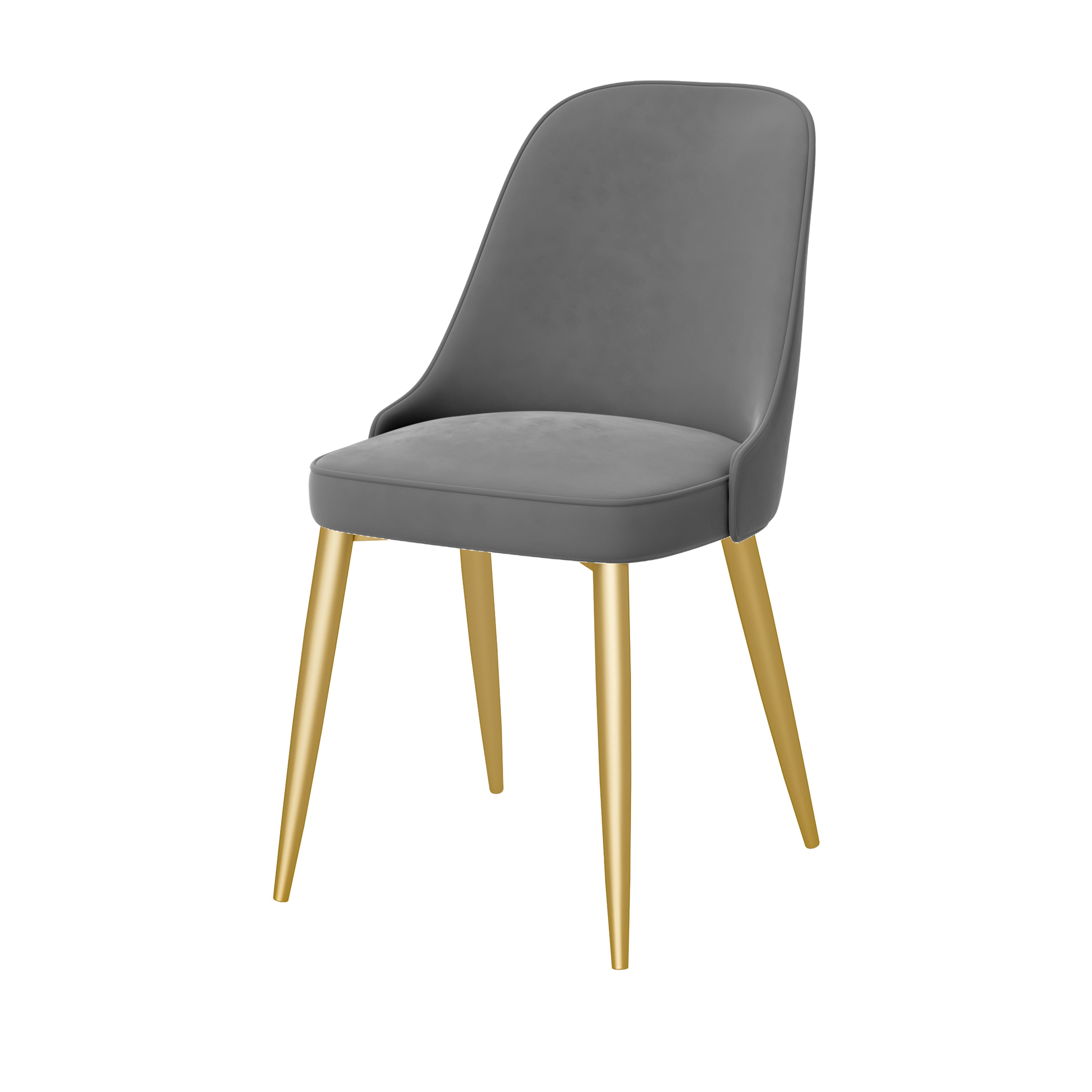 Chaise de salle à manger à dossier solide mental moderne, chaise de cuisine dorée à manger