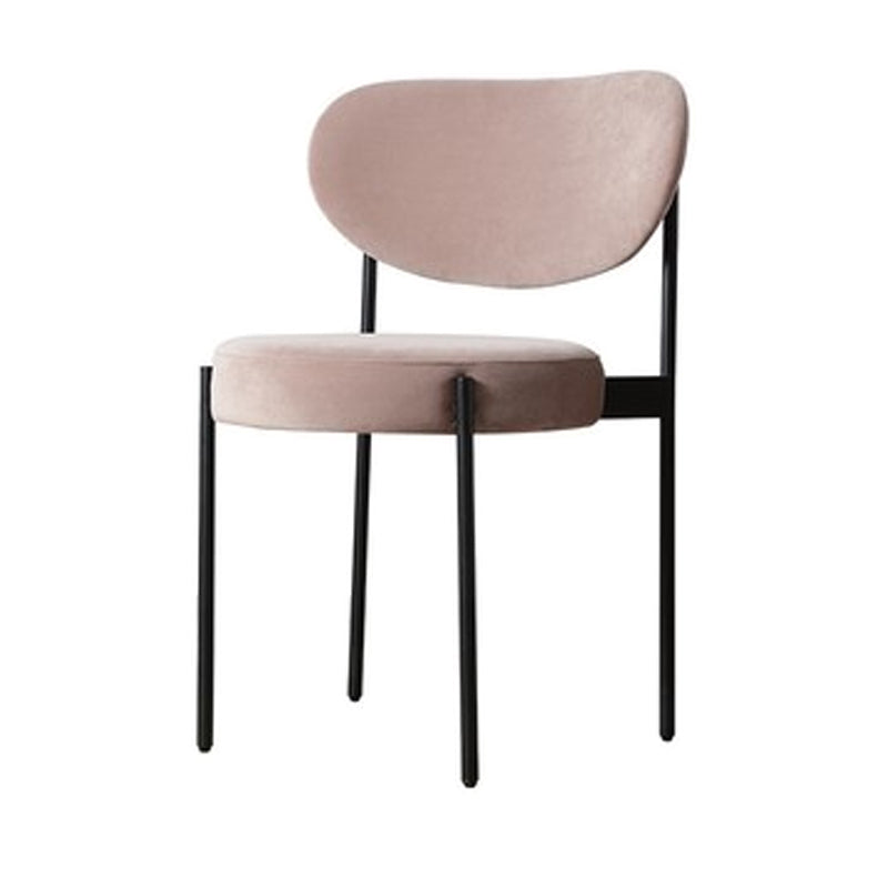 Modern Metal Base Indoor Chair 32''H Open Back Dining Side Chair with 4 Legs