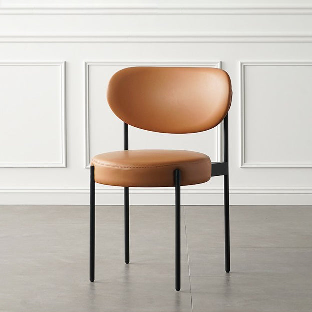 Modern Metal Base Indoor Chair 32''H Open Back Dining Side Chair with 4 Legs