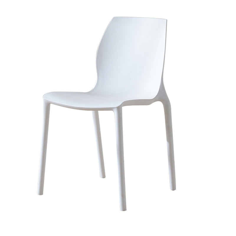 Contemporary Plastic Dining Room Chair Multicolor Stackable Side Chair