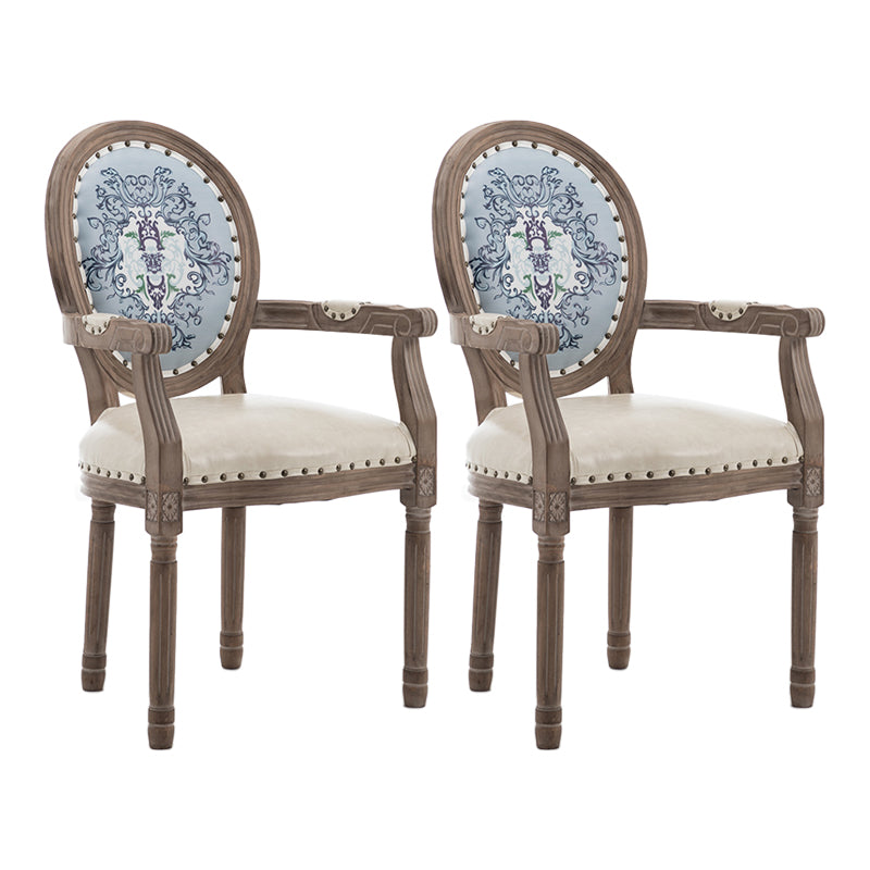 Fauteuil de salle à manger en bois avec coussin, chaise d'appoint à dossier ouvert pour la maison