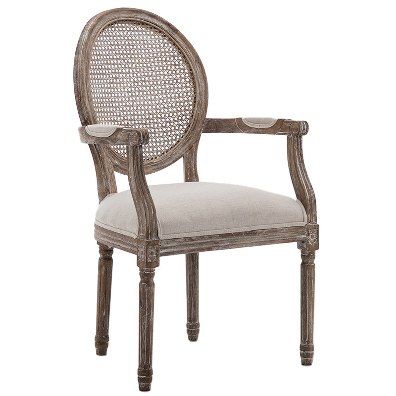 Fauteuil de salle à manger en bois avec coussin, chaise d'appoint à dossier ouvert pour la maison