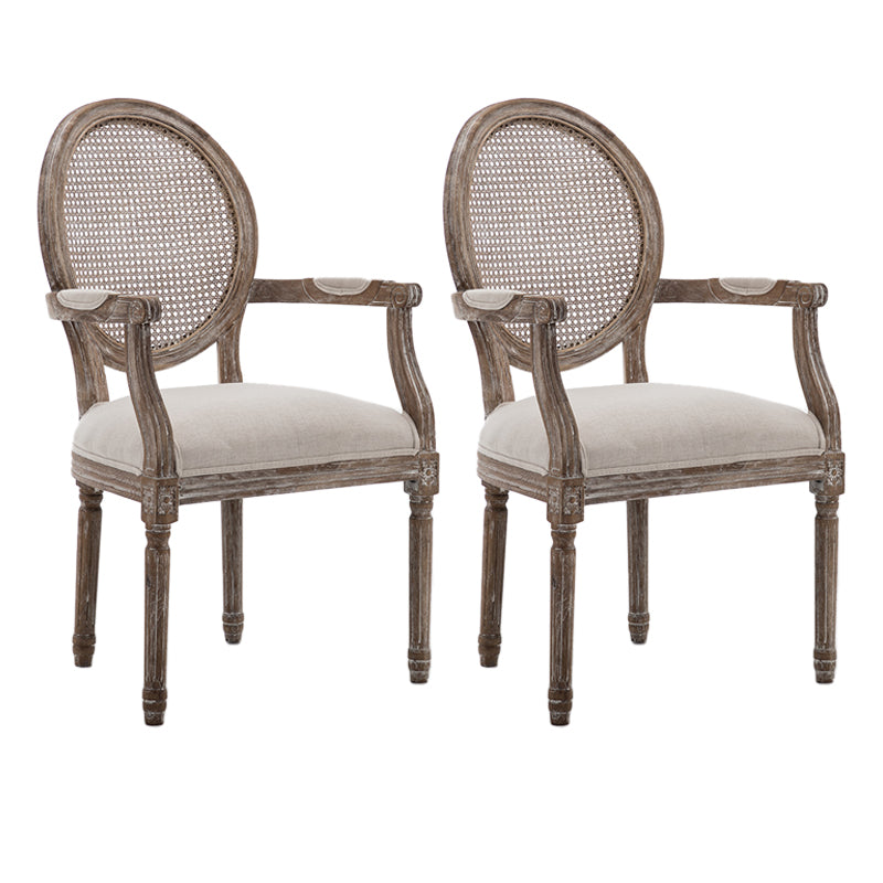 Fauteuil de salle à manger en bois avec coussin, chaise d'appoint à dossier ouvert pour la maison