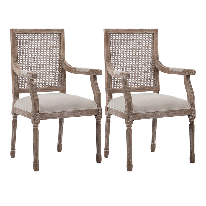 Fauteuil de salle à manger en bois avec coussin, chaise d'appoint à dossier ouvert pour la maison