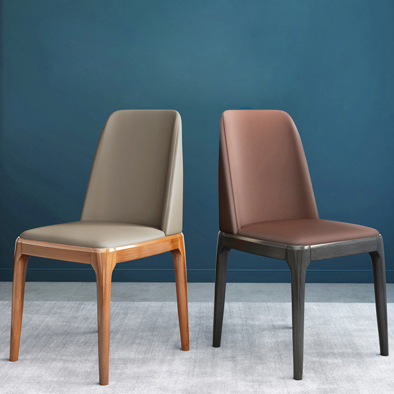 Ensemble de chaises en bois pour salle à manger et cuisine scandinave Glam, ensemble de chaises d'appoint à dossier solide