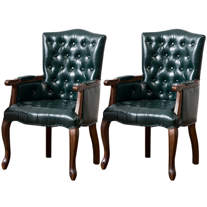 Wood French Country Dining Arm Chair with Color Cushion Parsons Chair for Home