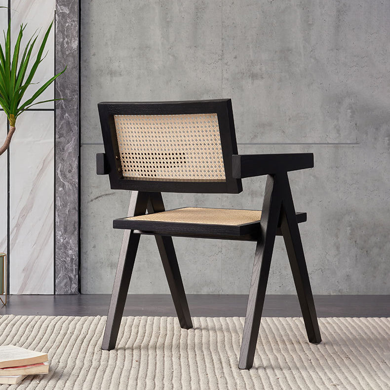 Modern Style Ash Wood Kitchen Dining Chairs Open Back Dining Side Chair