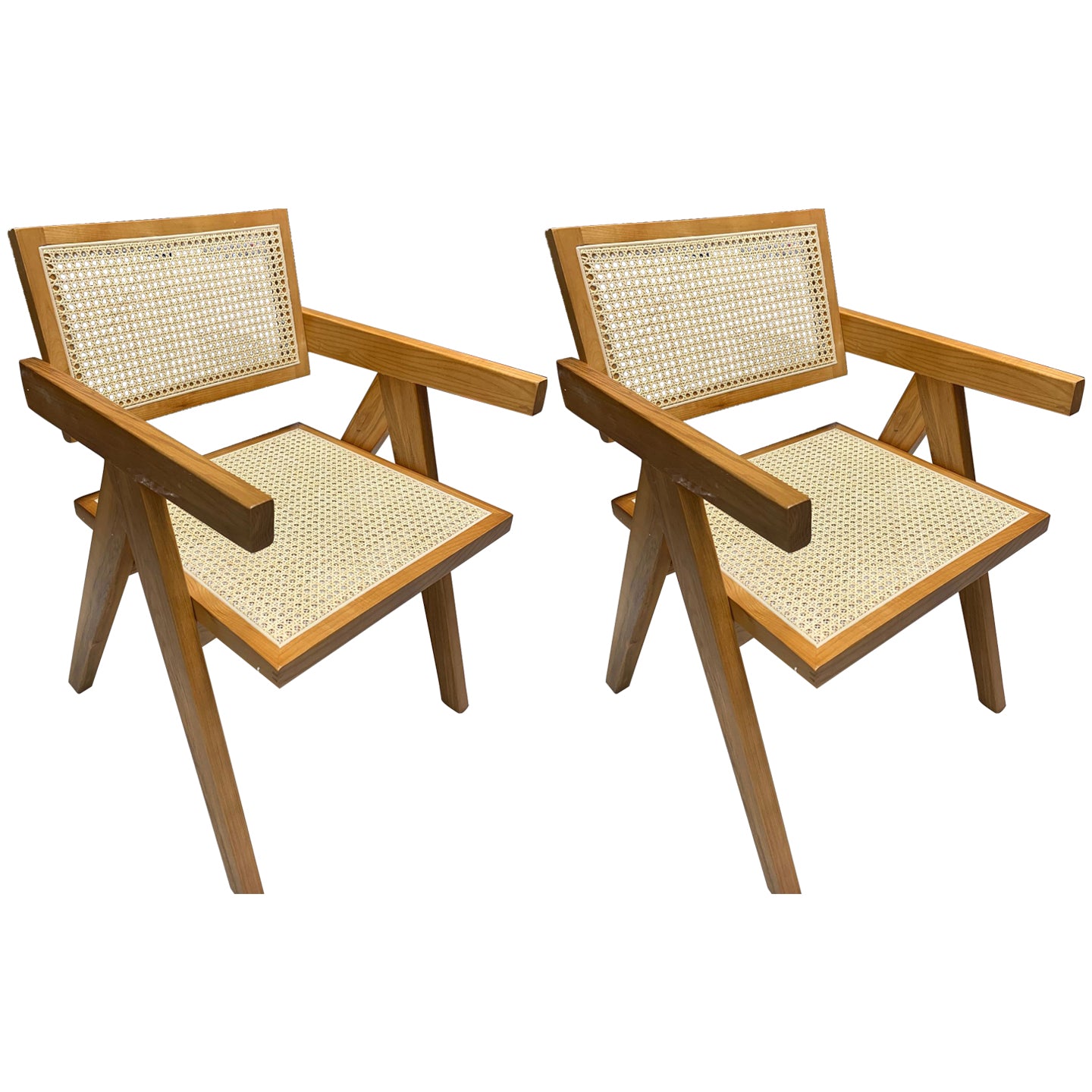 Modern Style Ash Wood Kitchen Dining Chairs Open Back Dining Side Chair