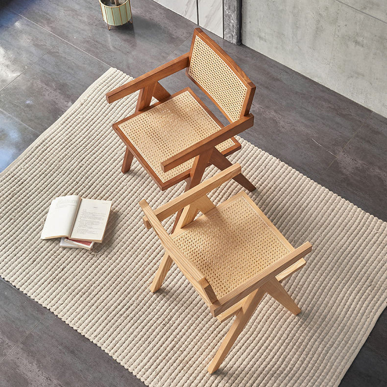 Modern Style Ash Wood Kitchen Dining Chairs Open Back Dining Side Chair