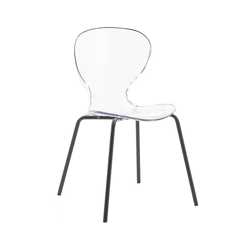 Chaise latérale arrière solide en plastique moderne 33" H dinant la chaise avec 4 jambes pour le restaurant