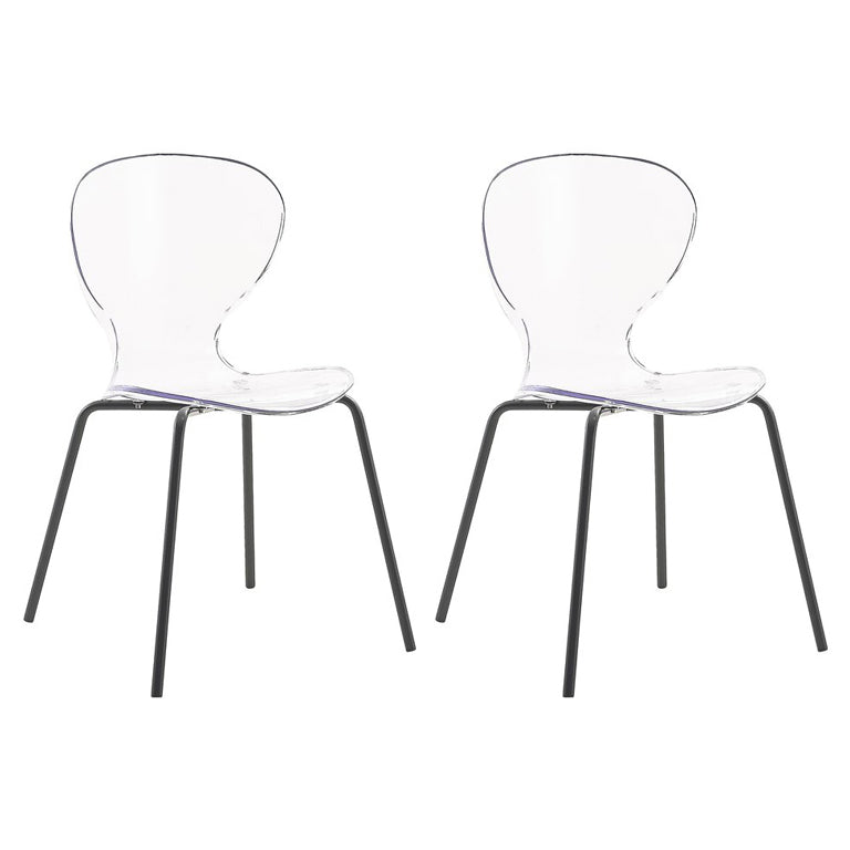 Chaise latérale arrière solide en plastique moderne 33" H dinant la chaise avec 4 jambes pour le restaurant
