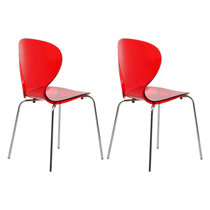 Chaise latérale arrière solide en plastique moderne 33" H dinant la chaise avec 4 jambes pour le restaurant