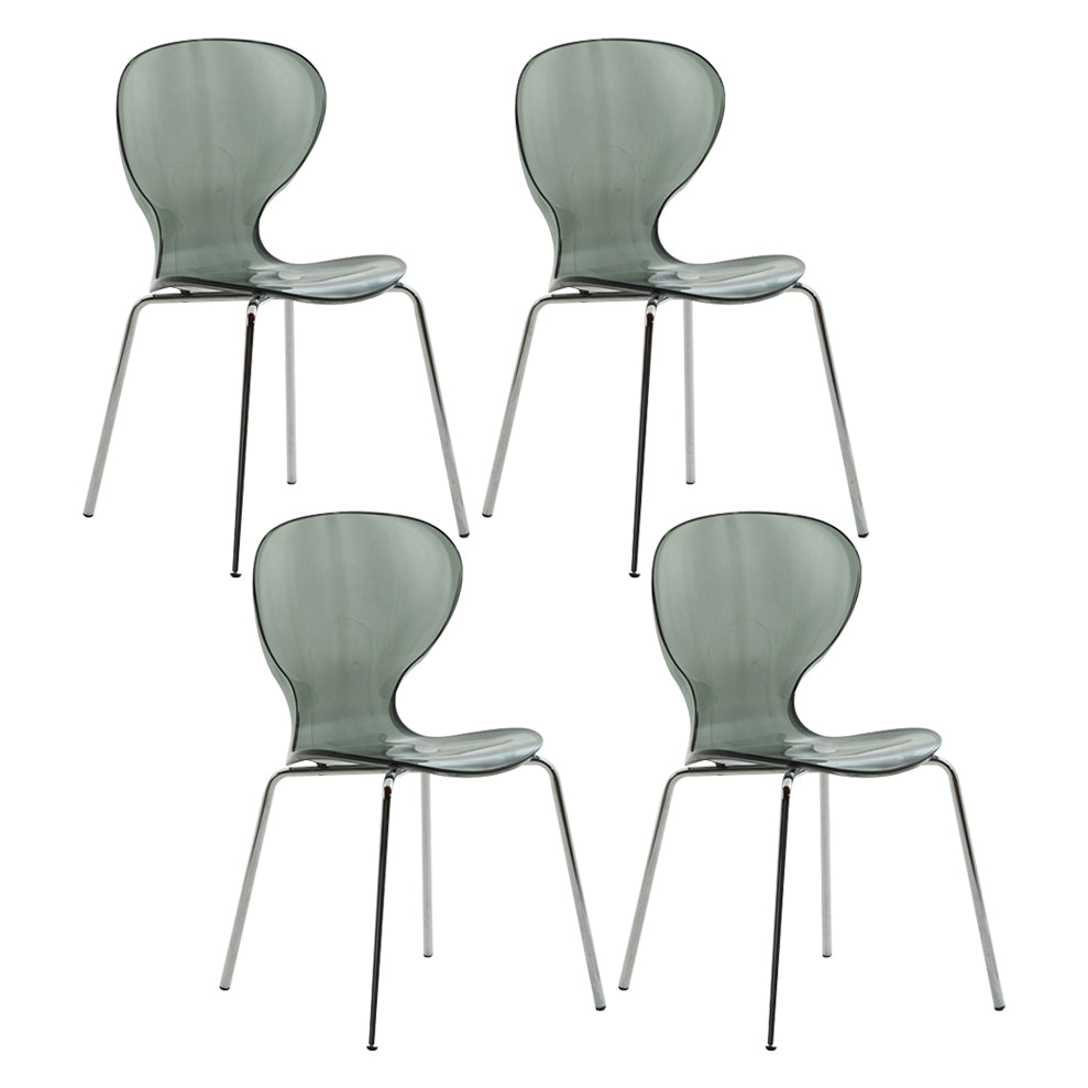 Chaise latérale arrière solide en plastique moderne 33" H dinant la chaise avec 4 jambes pour le restaurant