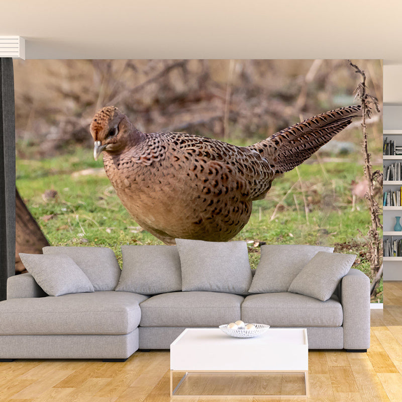 Pheasant Wall Decor Mural Moisture Resistant Living Room Wall Covering