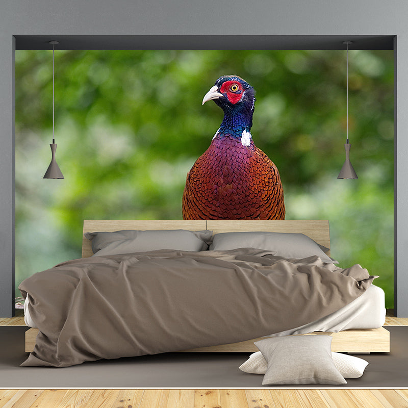 Pheasant Wall Decor Mural Moisture Resistant Living Room Wall Covering