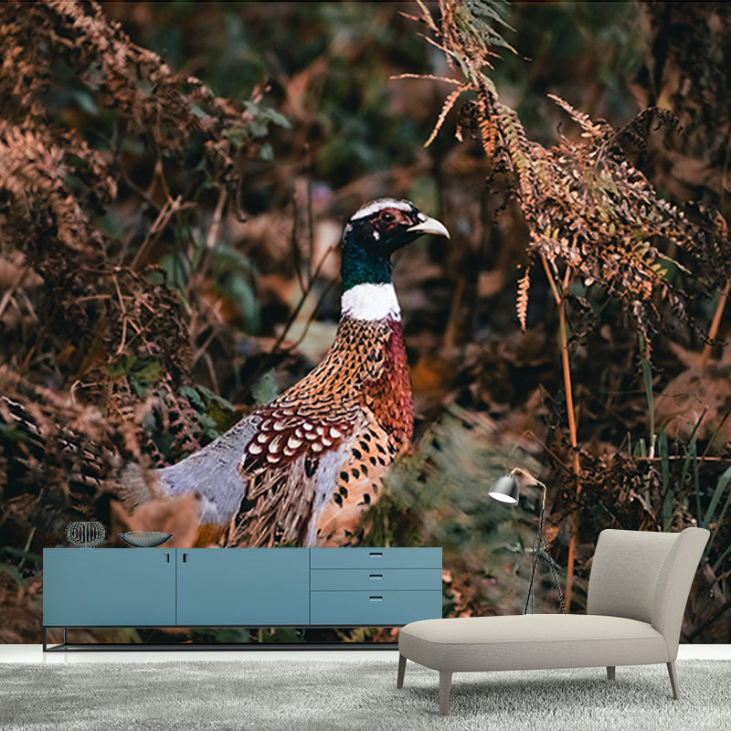 Pheasant Wall Decor Mural Moisture Resistant Living Room Wall Covering