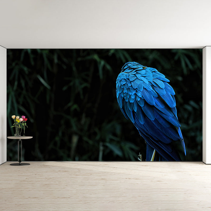 Contemporary Macaw Mural Soft Color Stain Resistant Wall Art for Living Room