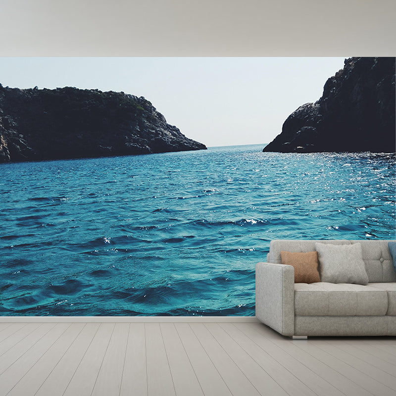 Oversized Sea Mural Wallpaper Photography Horizontal Wall Decor for Home Decoration