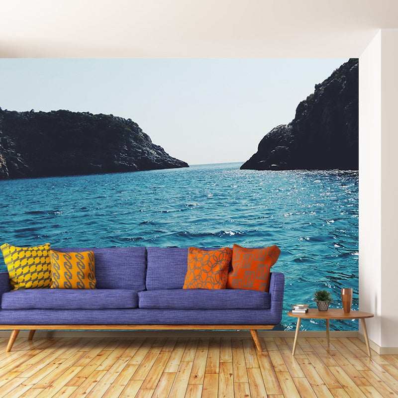 Oversized Sea Mural Wallpaper Photography Horizontal Wall Decor for Home Decoration
