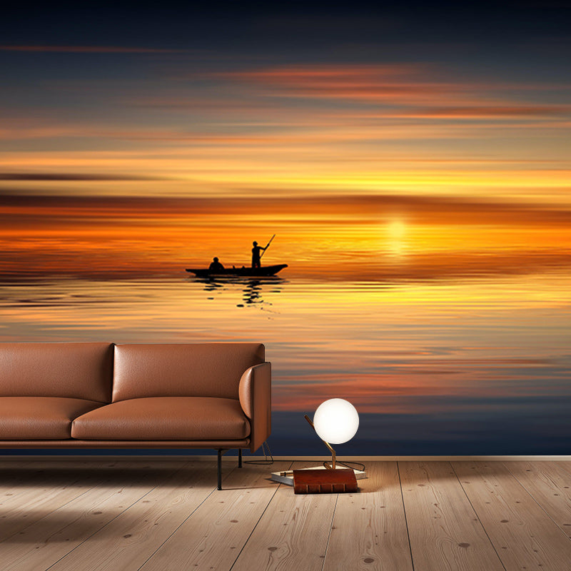 Oversized Sea Mural Wallpaper Modern Style Photography Wall Decor for Home
