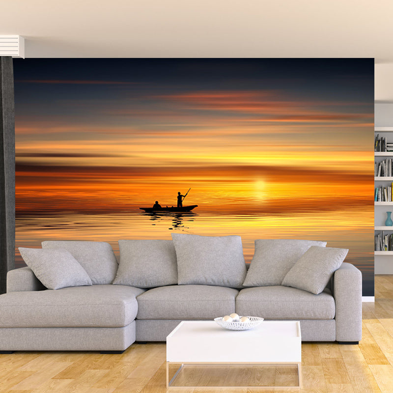 Oversized Sea Mural Wallpaper Modern Style Photography Wall Decor for Home