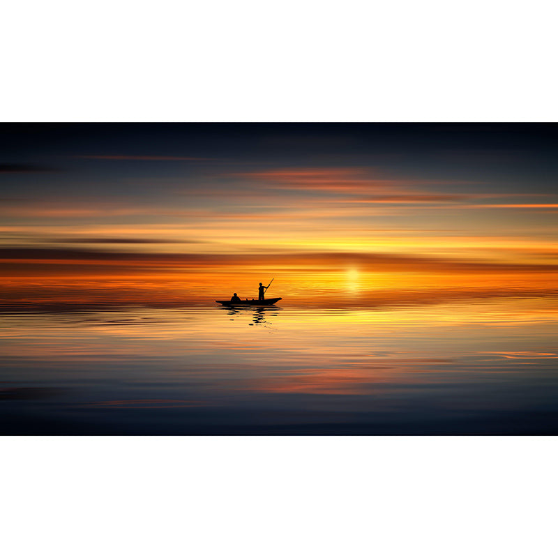 Oversized Sea Mural Wallpaper Modern Style Photography Wall Decor for Home