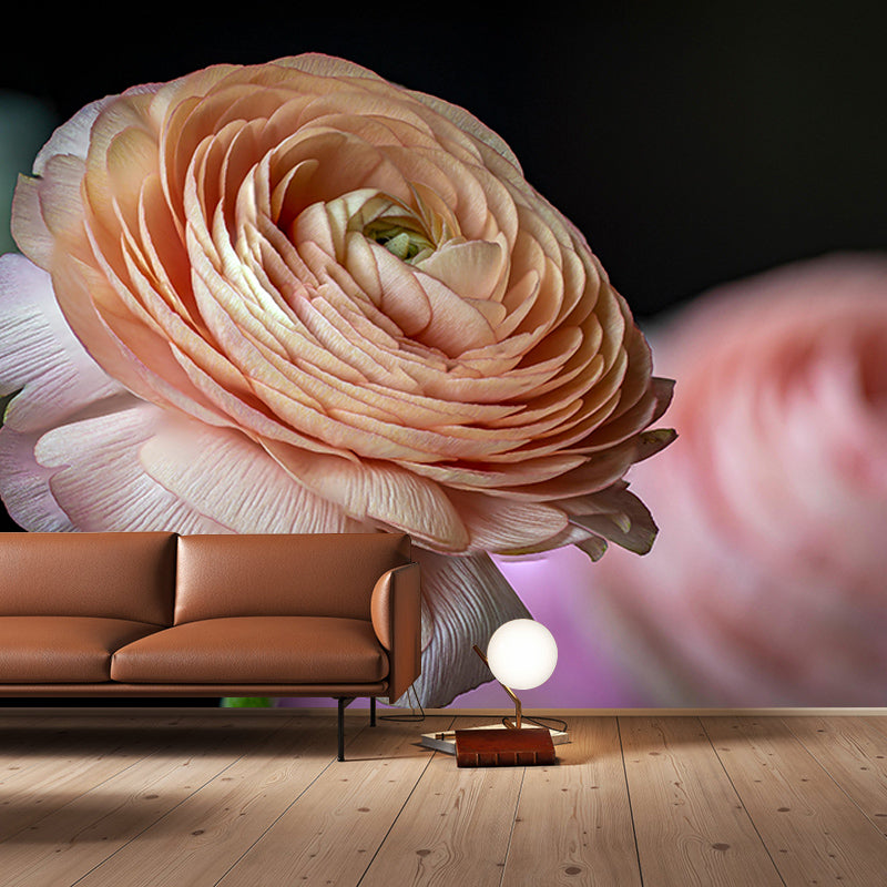 Beautiful Flower Mural Wallpaper Photography Horizontal Wall Decor for Home