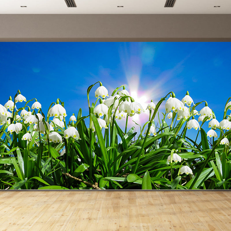 Contemporary Marzenbecher Flower Mural Soft Color Stain Resistant Wall Art