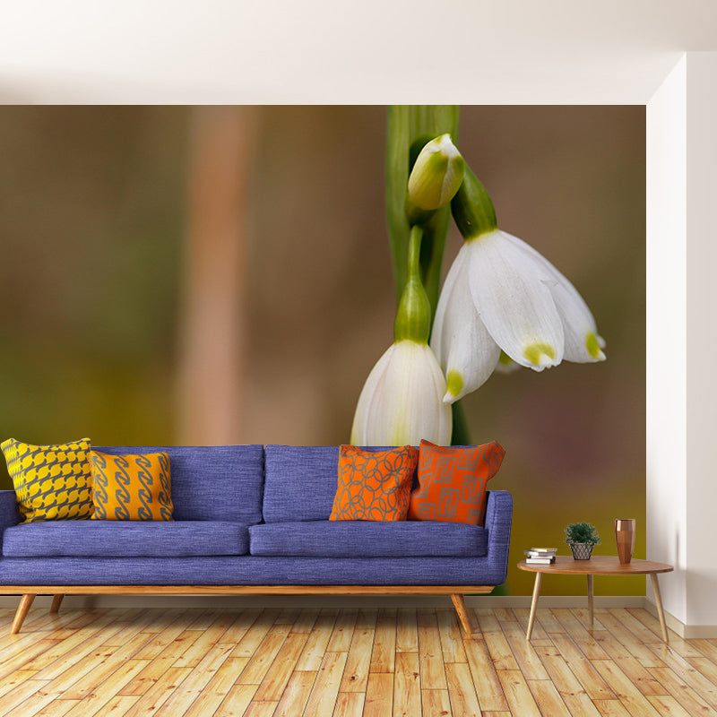 Contemporary Marzenbecher Flower Mural Soft Color Stain Resistant Wall Art