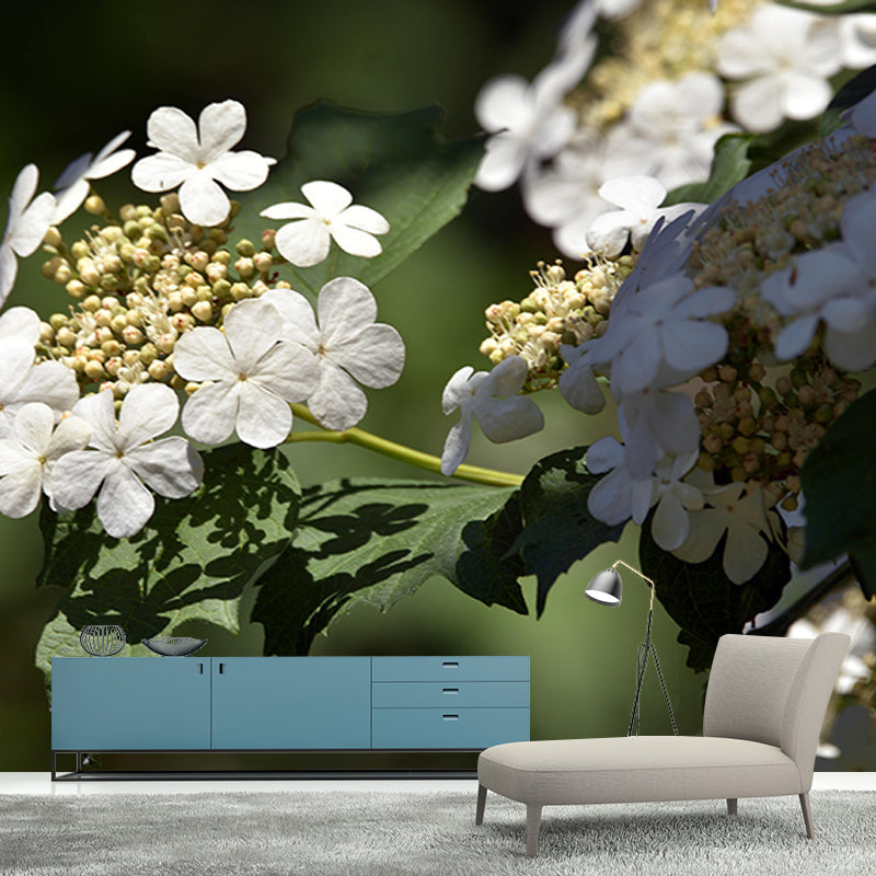 Viburnum Flower Wall Decor Mural Moisture Resistant Living Room Wall Covering