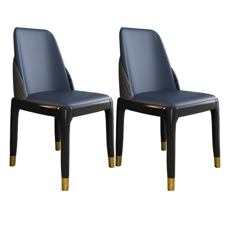 Chaises de style nordique Polyuréthane Parsons Chaise de salle à manger avec des jambes en bois pour la cuisine