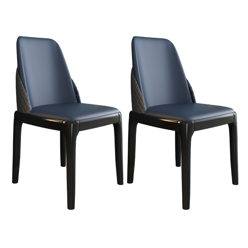 Chaises de style nordique Polyuréthane Parsons Chaise de salle à manger avec des jambes en bois pour la cuisine