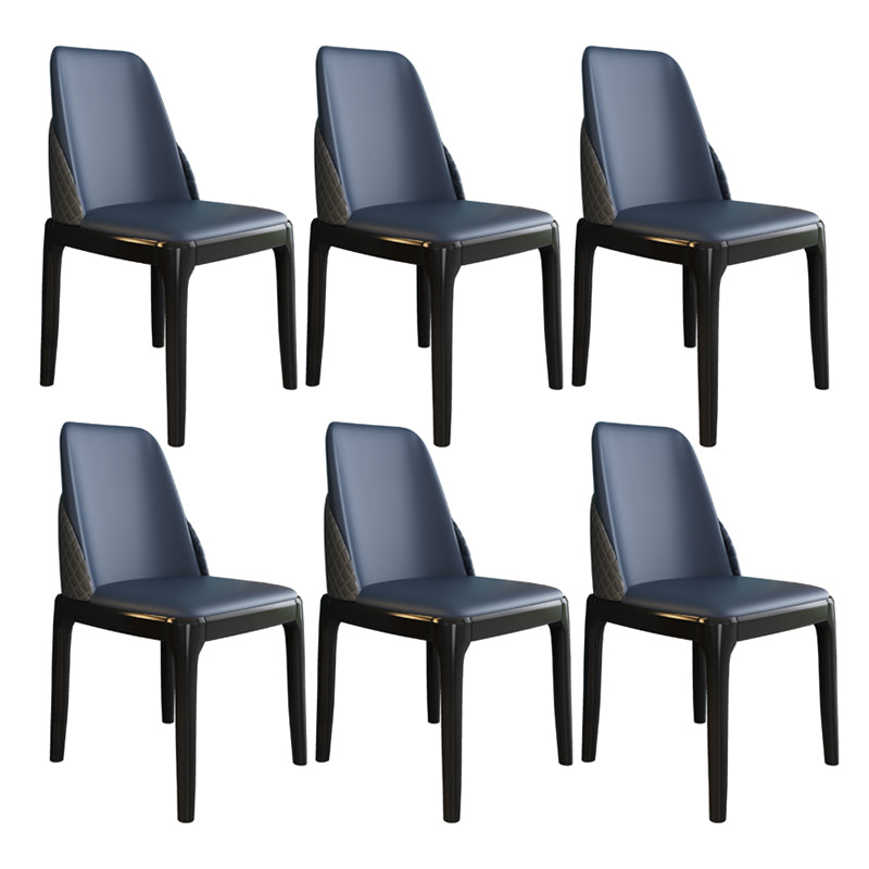 Chaises de style nordique Polyuréthane Parsons Chaise de salle à manger avec des jambes en bois pour la cuisine
