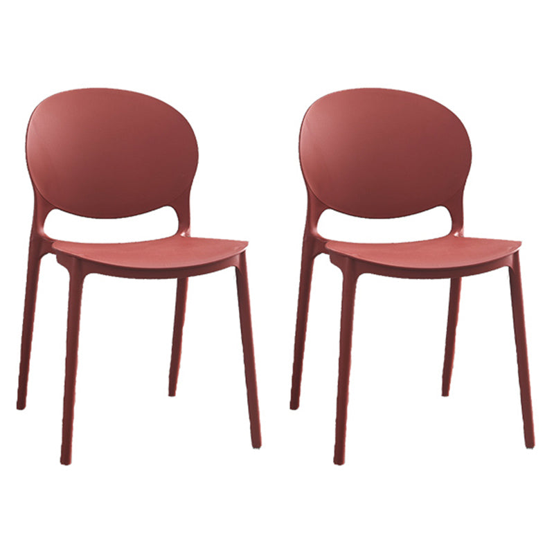 Plastic Indoor Chair 32''H Open Back Dining Side Chair for Restaurant Bedroom