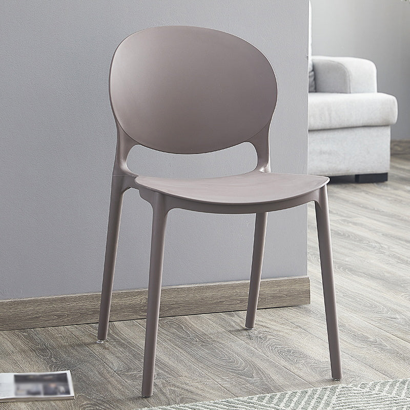 Plastic Indoor Chair 32''H Open Back Dining Side Chair for Restaurant Bedroom
