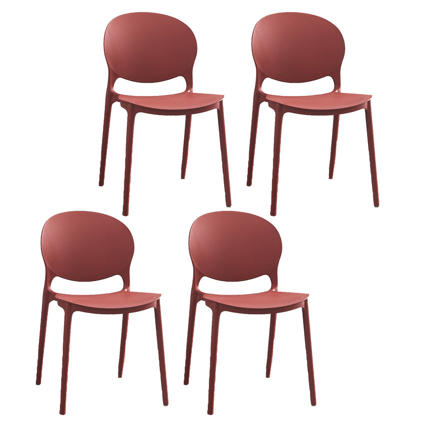 Plastic Indoor Chair 32''H Open Back Dining Side Chair for Restaurant Bedroom