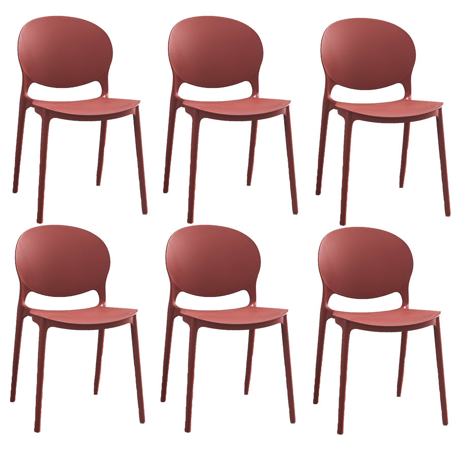 Plastic Indoor Chair 32''H Open Back Dining Side Chair for Restaurant Bedroom