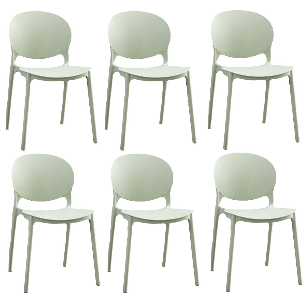 Plastic Indoor Chair 32''H Open Back Dining Side Chair for Restaurant Bedroom