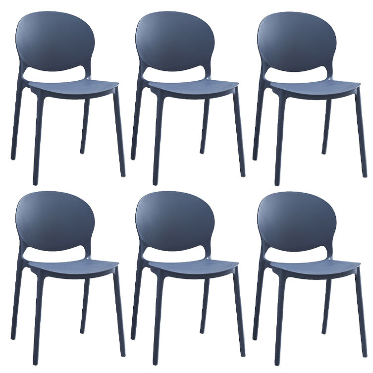 Plastic Indoor Chair 32''H Open Back Dining Side Chair for Restaurant Bedroom
