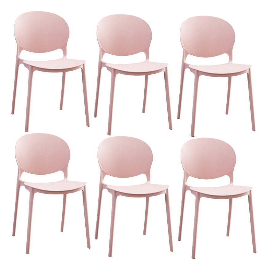 Plastic Indoor Chair 32''H Open Back Dining Side Chair for Restaurant Bedroom