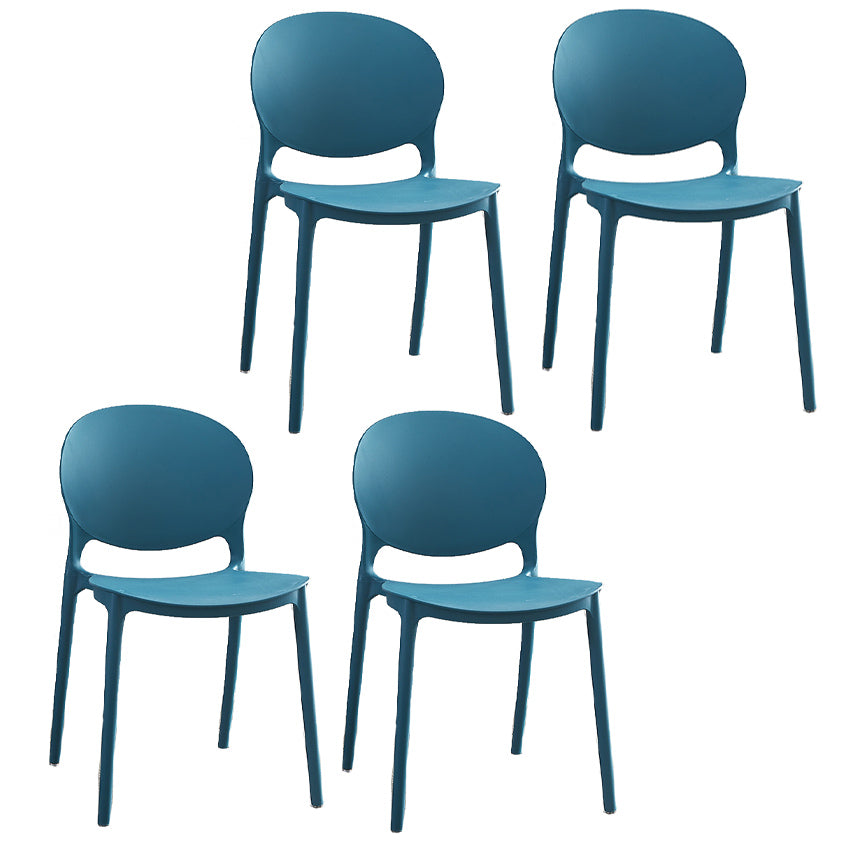 Plastic Indoor Chair 32''H Open Back Dining Side Chair for Restaurant Bedroom