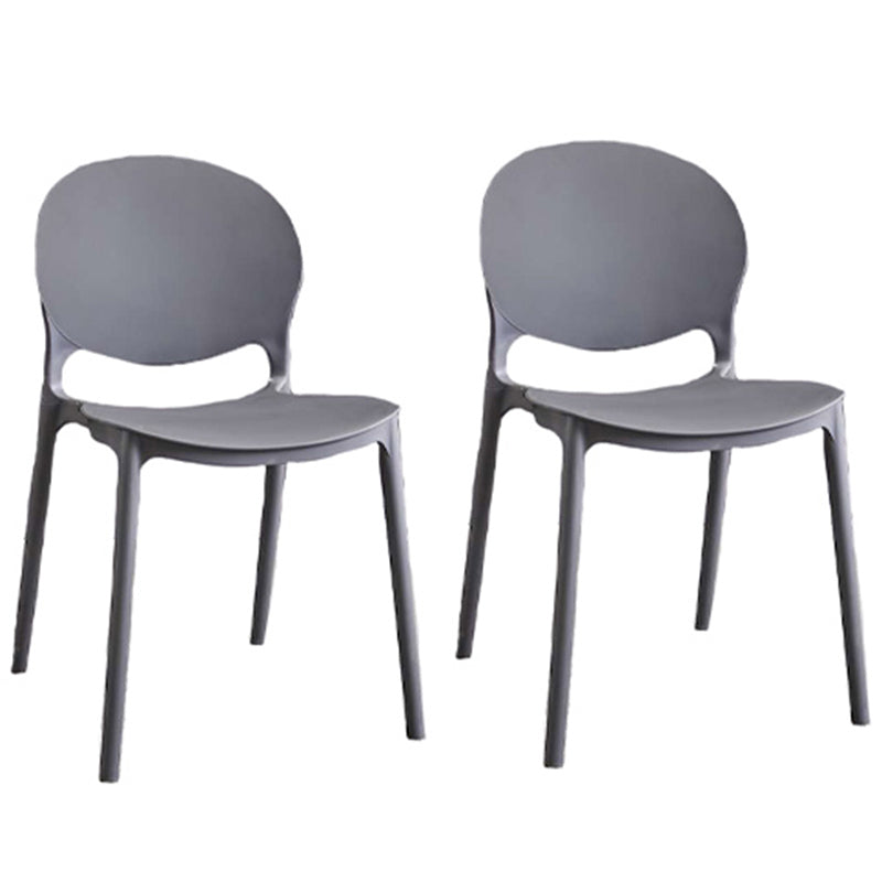 Plastic Indoor Chair 32''H Open Back Dining Side Chair for Restaurant Bedroom