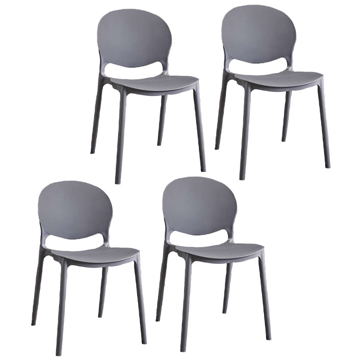 Plastic Indoor Chair 32''H Open Back Dining Side Chair for Restaurant Bedroom