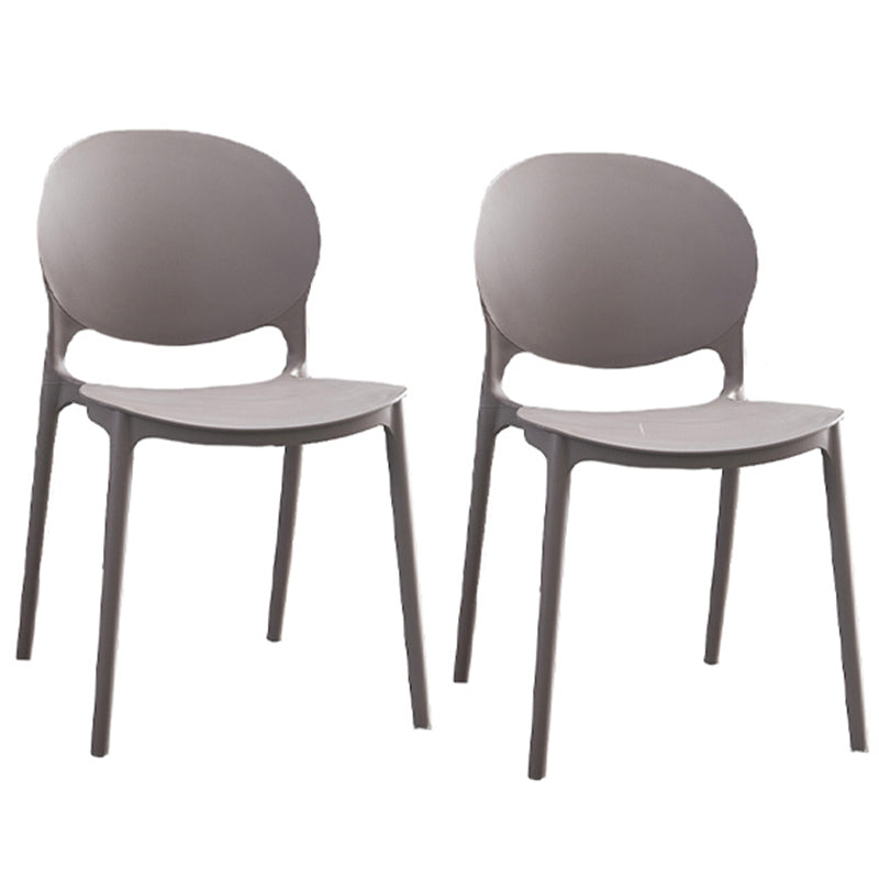 Plastic Indoor Chair 32''H Open Back Dining Side Chair for Restaurant Bedroom
