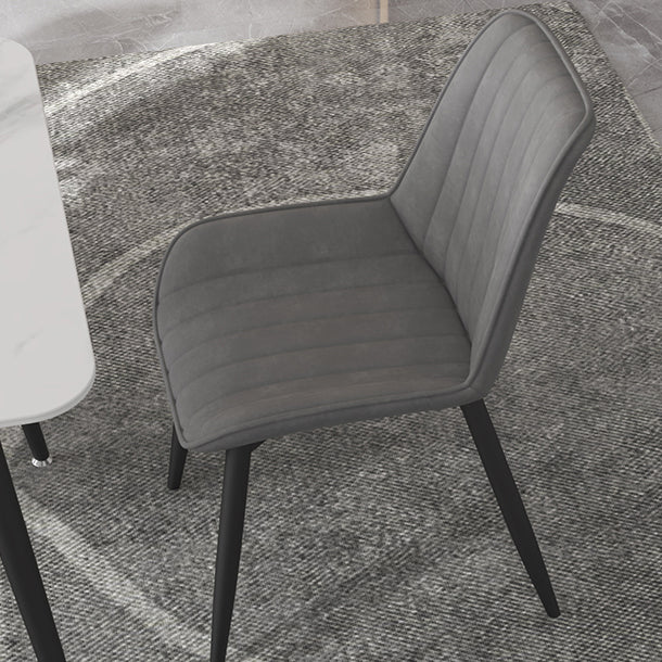 Contemporary Sintered Stone Top Stand Rectangular Dining Set White Standard Dining Set for Kitchen