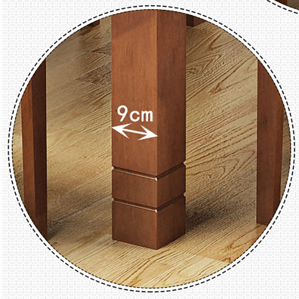 Traditional Solid Wood Rectangle Shape Dining Furniture 4 Wood Legs Table Formal for Home
