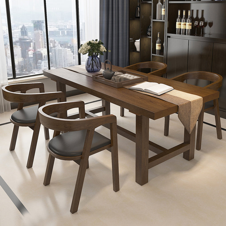 Farmhouse Style Kitchen Sintered Stone Furniture of Standard Height Formal Dining Room Table Set