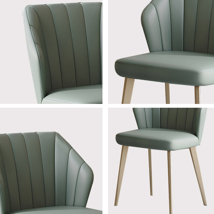 Modern Sintered Stone Table Set of 5/7 with Rectangle Table Dining Set with PU Leather Chairs